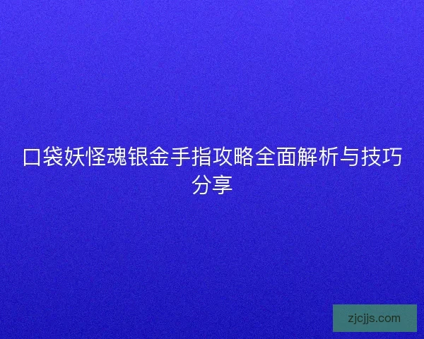 口袋妖怪魂银金手指攻略全面解析与技巧分享